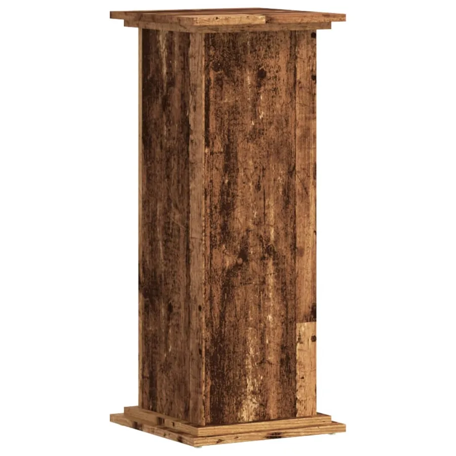 Support pour plantes vieux bois 33x33x80 cm bois d'ingénierie - 4