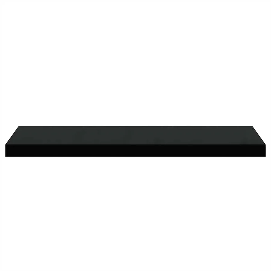 Étagères murales flottantes 2 pcs noir 80x23,5x3,8 cm MDF - 7