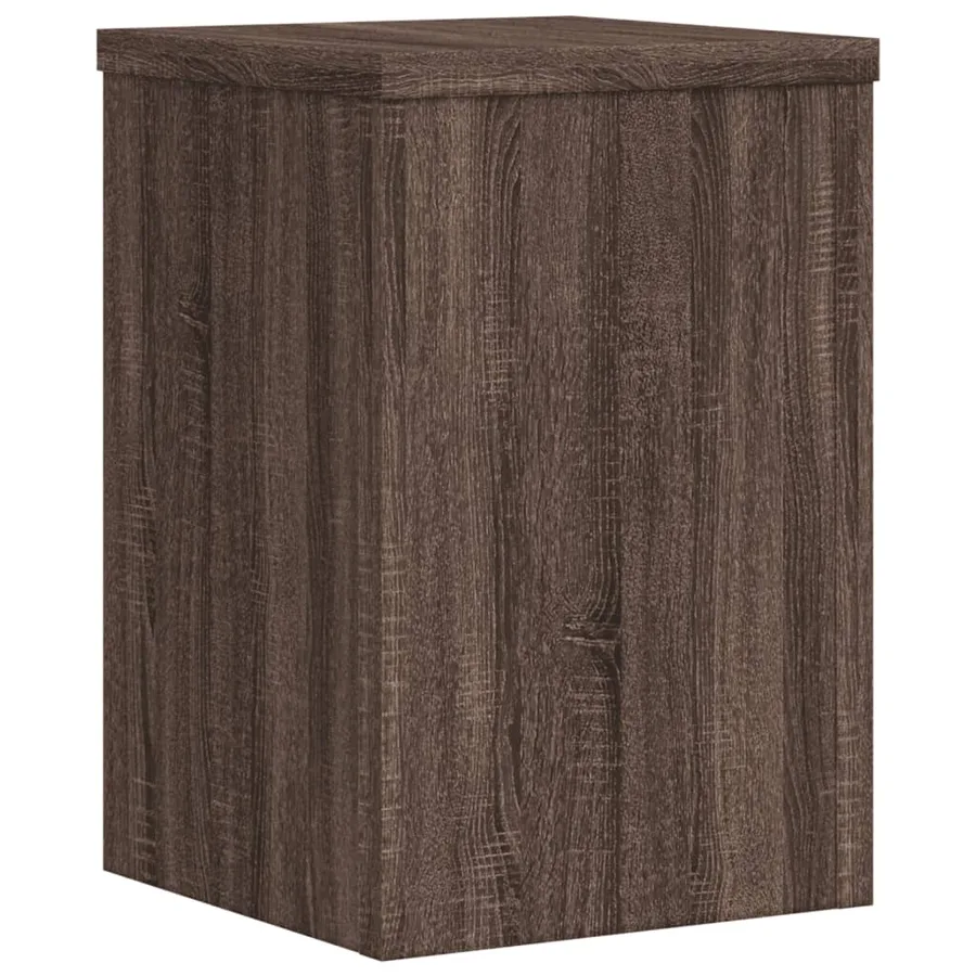 Supports pour plantes 2 pcs chêne marron bois d'ingénierie - 5