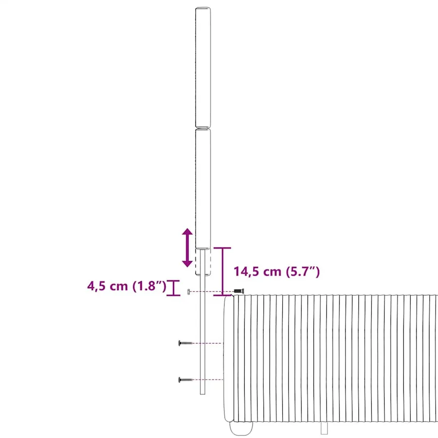Sommier à lattes de lit avec matelas Taupe 90x190 cm Tissu - 19