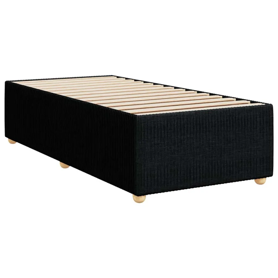 Sommier à lattes de lit avec matelas Noir 90x190 cm Tissu - 10