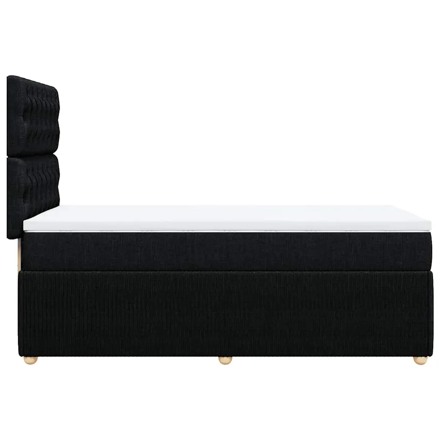 Sommier à lattes de lit avec matelas Noir 90x190 cm Tissu - 7