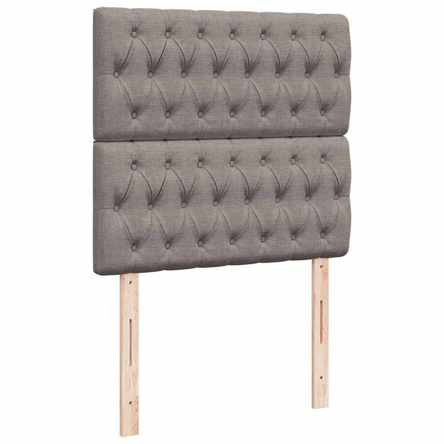 Sommier à lattes de lit avec matelas Taupe 90x190 cm Tissu - 9