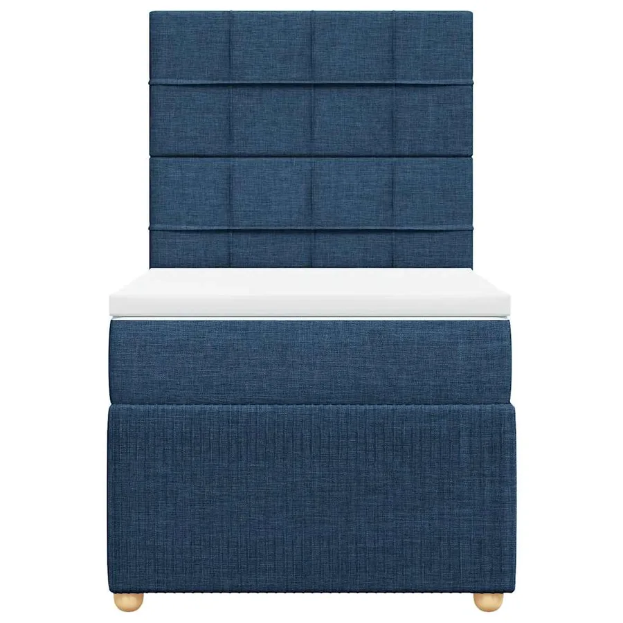 Sommier à lattes de lit avec matelas Bleu 90x190 cm Tissu - 6