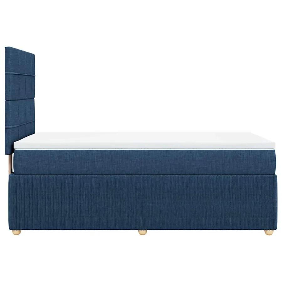 Sommier à lattes de lit avec matelas Bleu 90x190 cm Tissu - 7