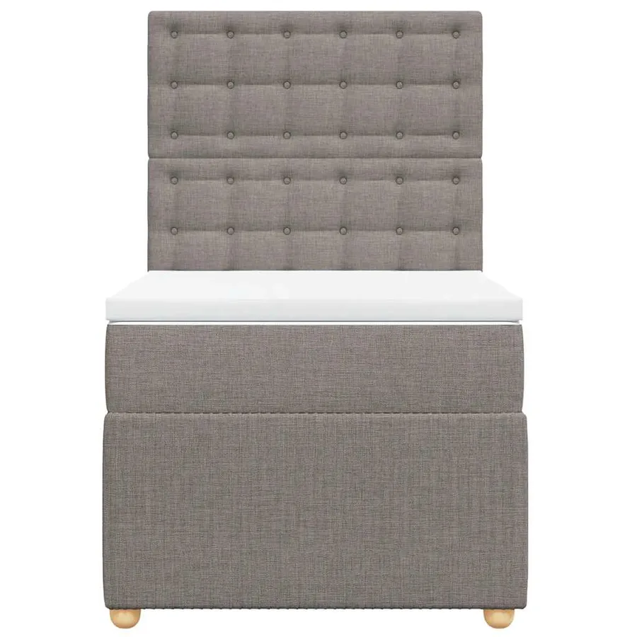 Sommier à lattes de lit avec matelas Taupe 90x190 cm Tissu - 6