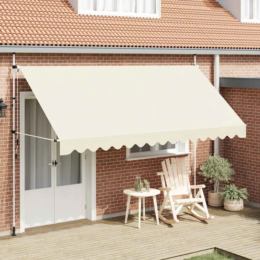 Auvent manuel rétractable 400 cm Crème