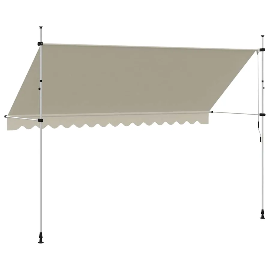 Manual retractable awning 400 cm Cream - 5