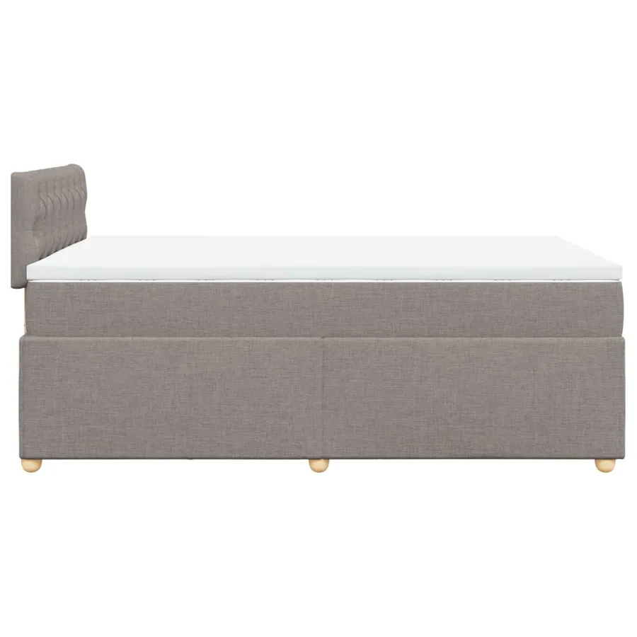 Sommier à lattes de lit avec matelas Taupe 120x200 cm Tissu - 7