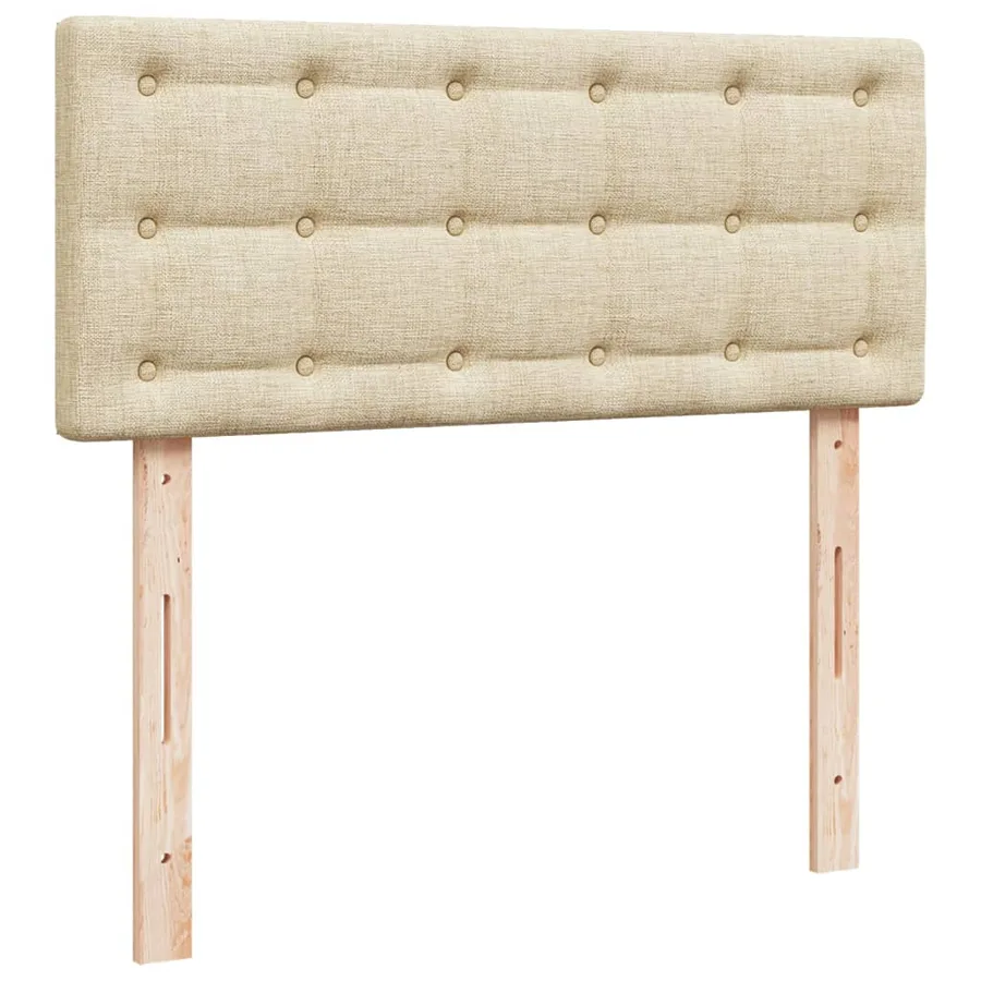 Sommier à lattes de lit avec matelas Crème 120x200 cm Tissu - 12