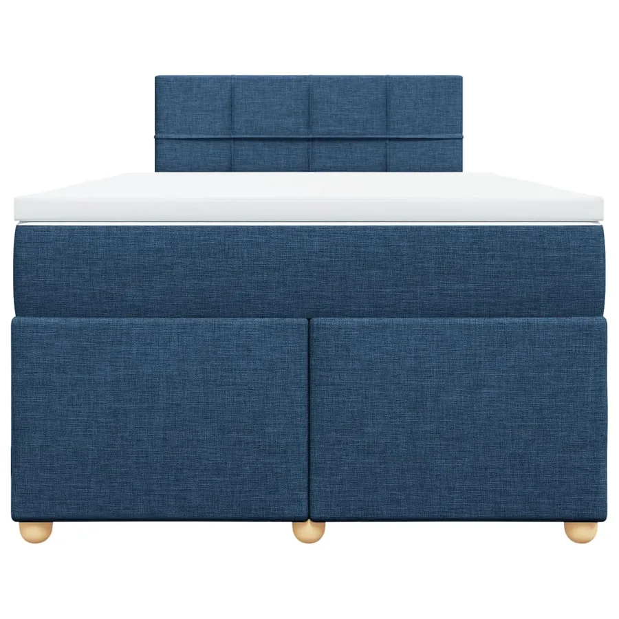 Sommier à lattes de lit avec matelas Bleu 120x200 cm Tissu - 6