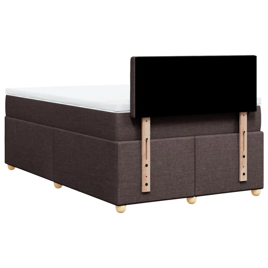 Sommier à lattes de lit avec matelas Marron foncé 120x200 cm - 8
