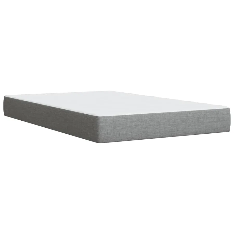 Sommier à lattes de lit avec matelas Gris clair 120x200cm Tissu - 10