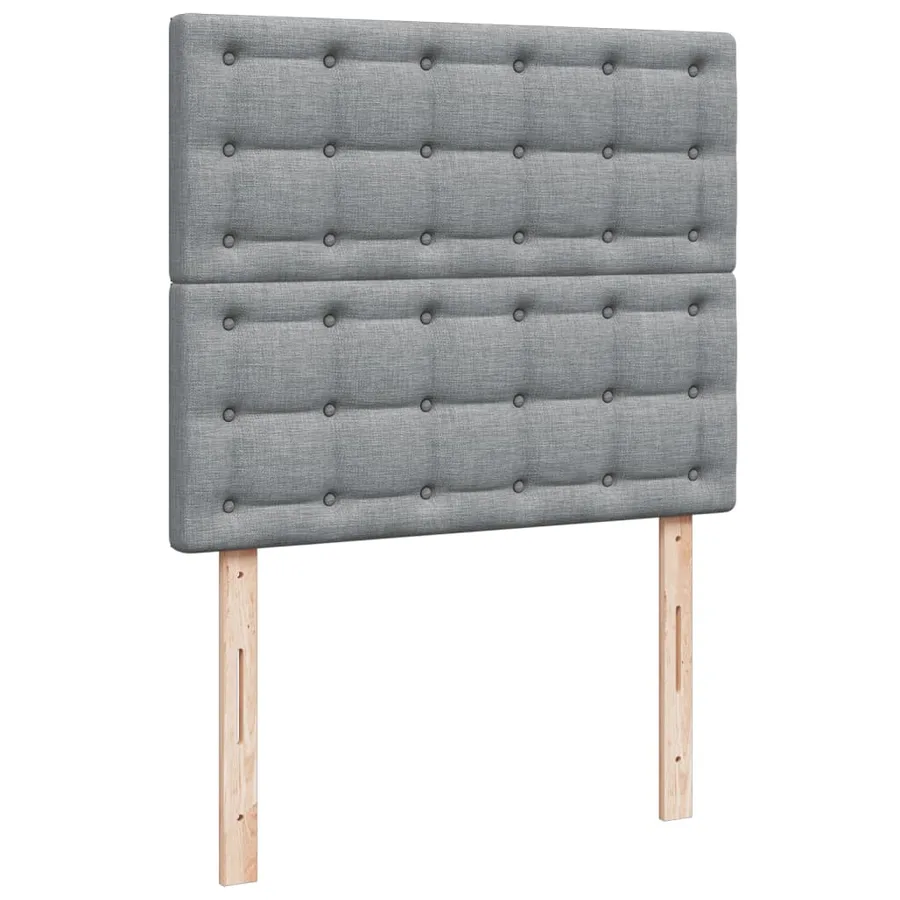 Sommier à lattes de lit avec matelas Gris clair 120x200cm Tissu - 7