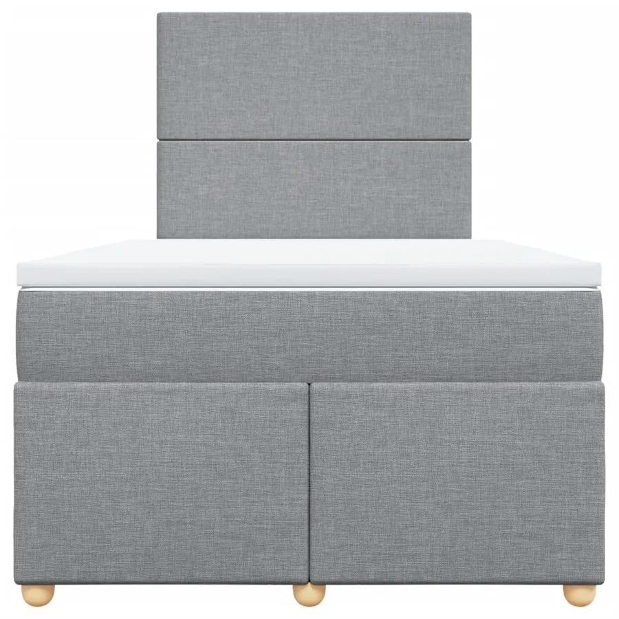 Sommier à lattes de lit avec matelas Gris clair 120x200cm Tissu - 4