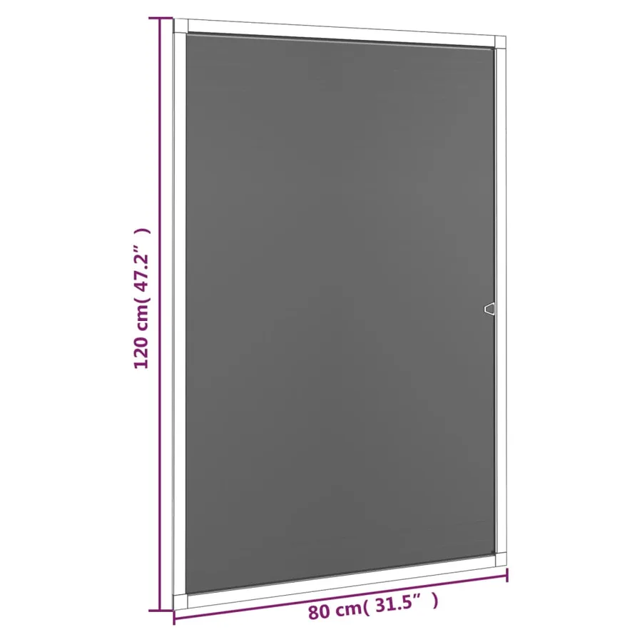 Moustiquaire pour fenêtres Anthracite 80x120 cm - 8