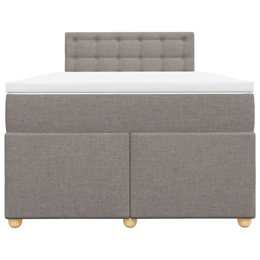 Sommier à lattes de lit avec matelas Taupe 120x200 cm Tissu - 4