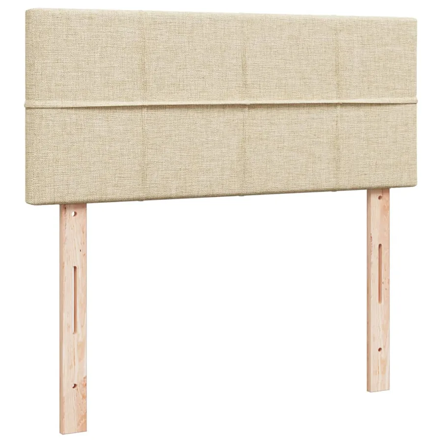 Sommier à lattes de lit avec matelas Crème 120x200 cm Tissu - 10