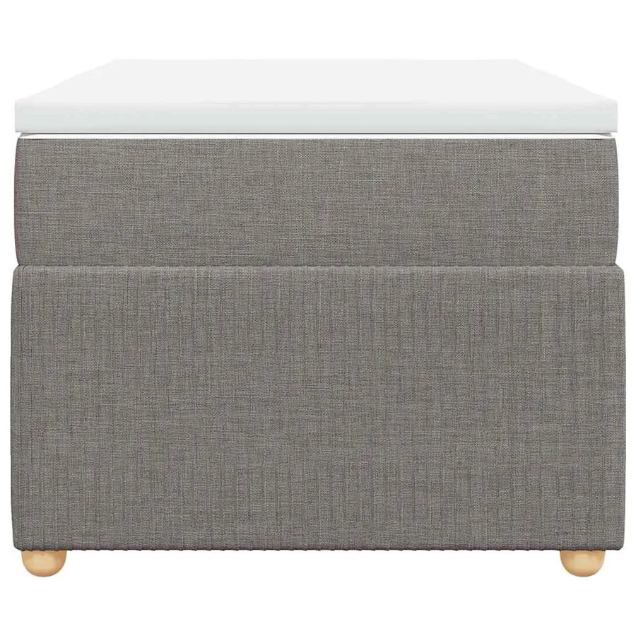Sommier à lattes de lit avec matelas Taupe 90x190 cm Tissu - 4
