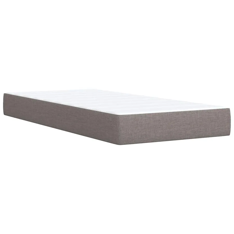Sommier à lattes de lit avec matelas Taupe 90x190 cm Tissu - 8