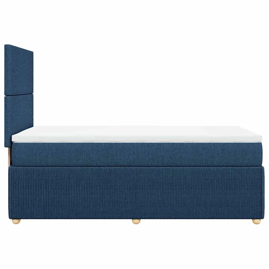 Sommier à lattes de lit avec matelas Bleu 90x190 cm Tissu - 5