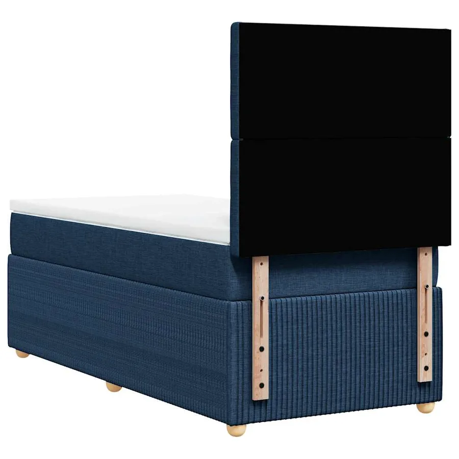 Sommier à lattes de lit avec matelas Bleu 90x190 cm Tissu - 6