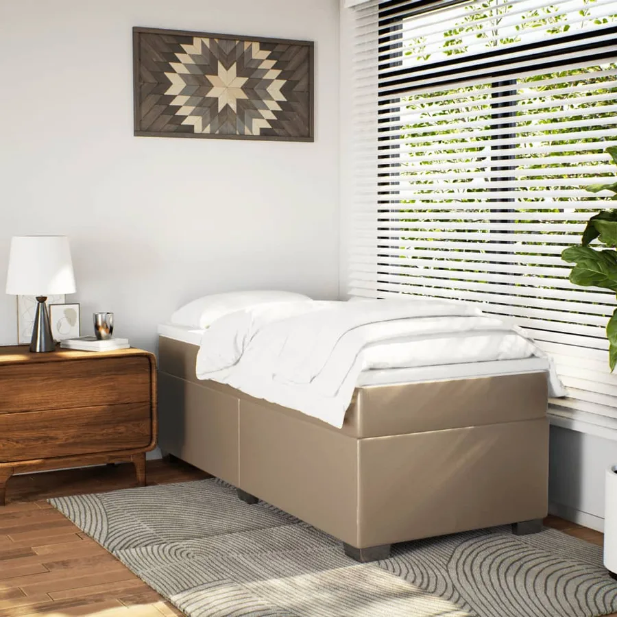 Sommier à lattes de lit avec matelas Cappuccino 80x200 cm - 3