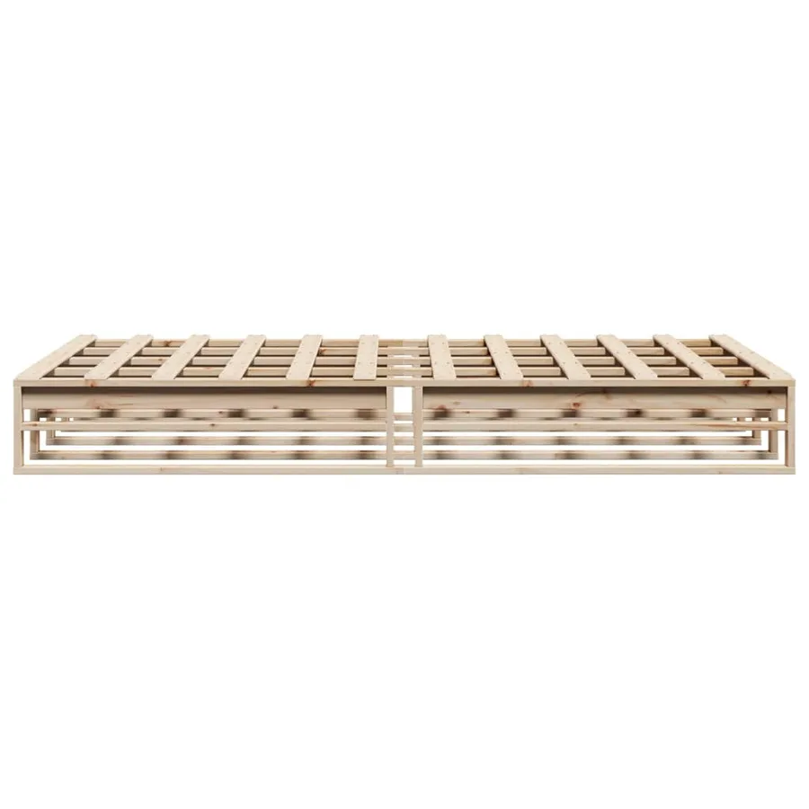 Cadre de lit sans matelas 140x190 cm bois de pin massif - 5