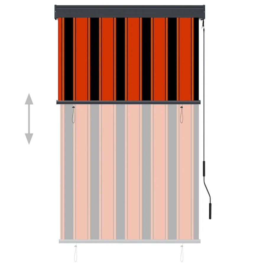 Store roulant d'extérieur 100x250 cm Orange et marron - 3