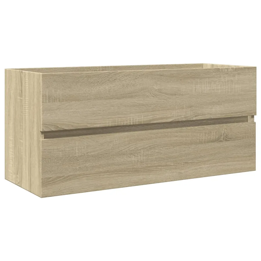 Ensemble de meubles de bain 2pcs céramique et bois d'ingénierie - 4