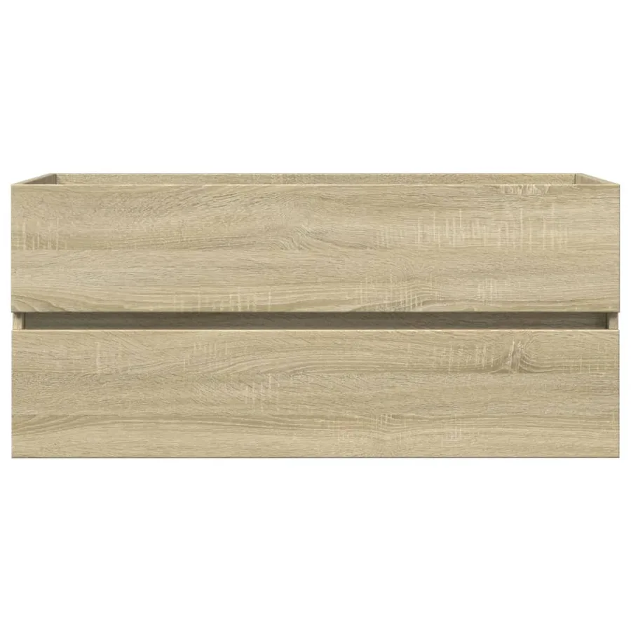 Ensemble de meubles de bain 2pcs céramique et bois d'ingénierie - 5