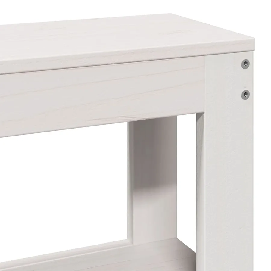 Tête de lit avec étagères blanc 90 cm bois massif de pin - 7