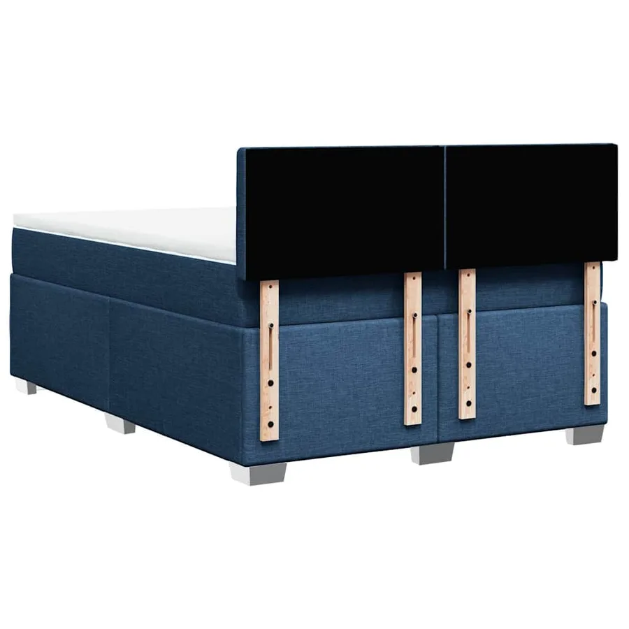 Sommier à lattes de lit avec matelas Bleu 140x190 cm Tissu - 12