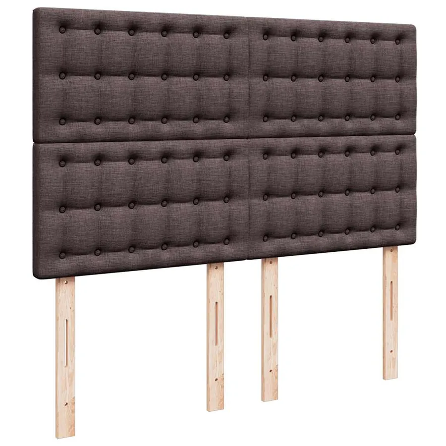 Sommier à lattes de lit avec matelas Marron foncé 140x190 cm - 8
