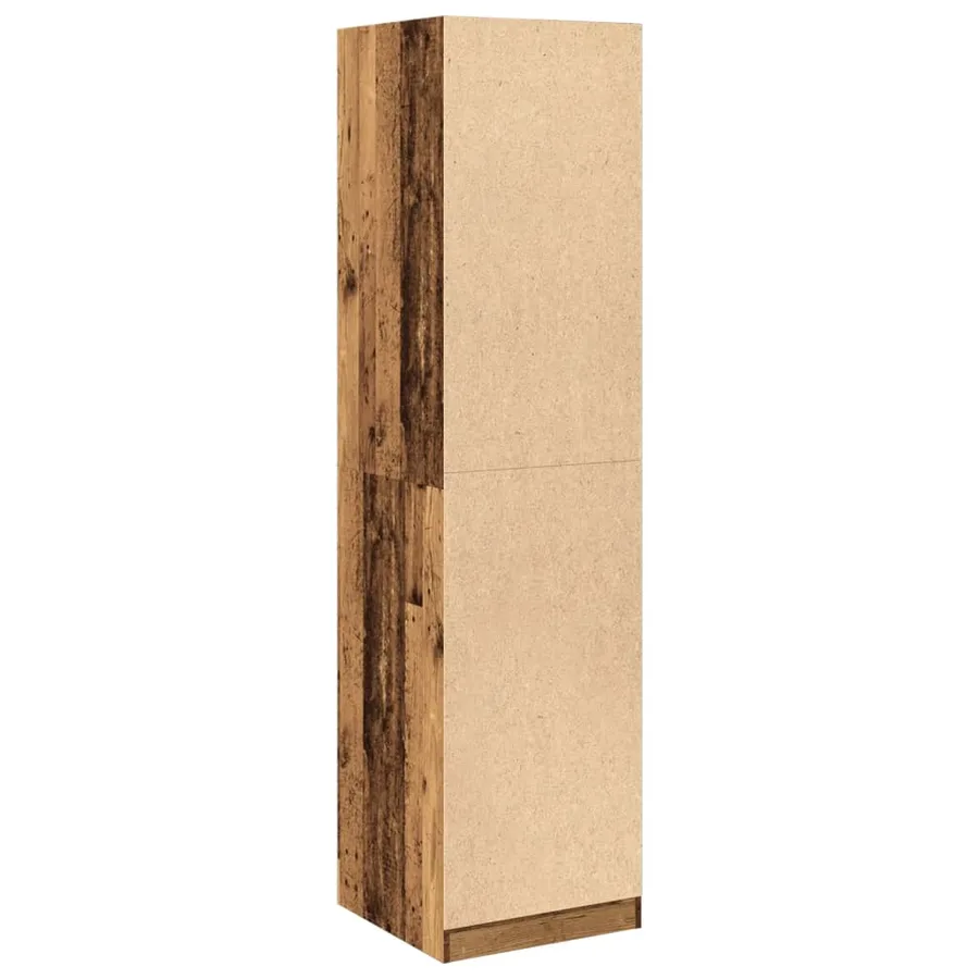 Garde-robe vieux bois 50x50x200 cm bois d'ingénierie - 6