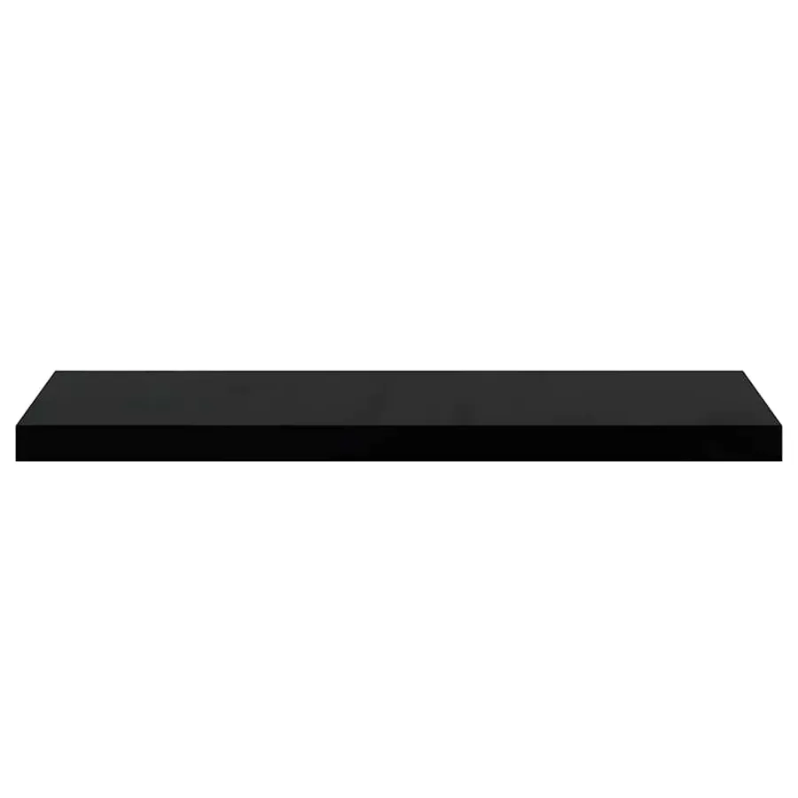 Étagère murale flottante Noir brillant 80x23,5x3,8 cm MDF - 6