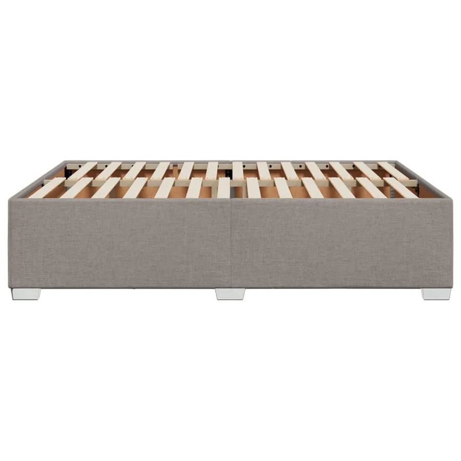 Cadre de lit sans matelas taupe 140x190 cm tissu - 5