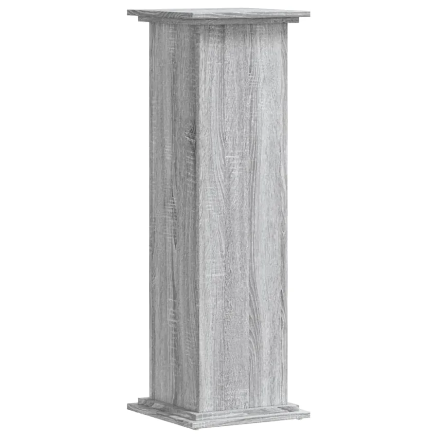 Support pour plantes sonoma gris 33x33x100 cm bois d'ingénierie - 2