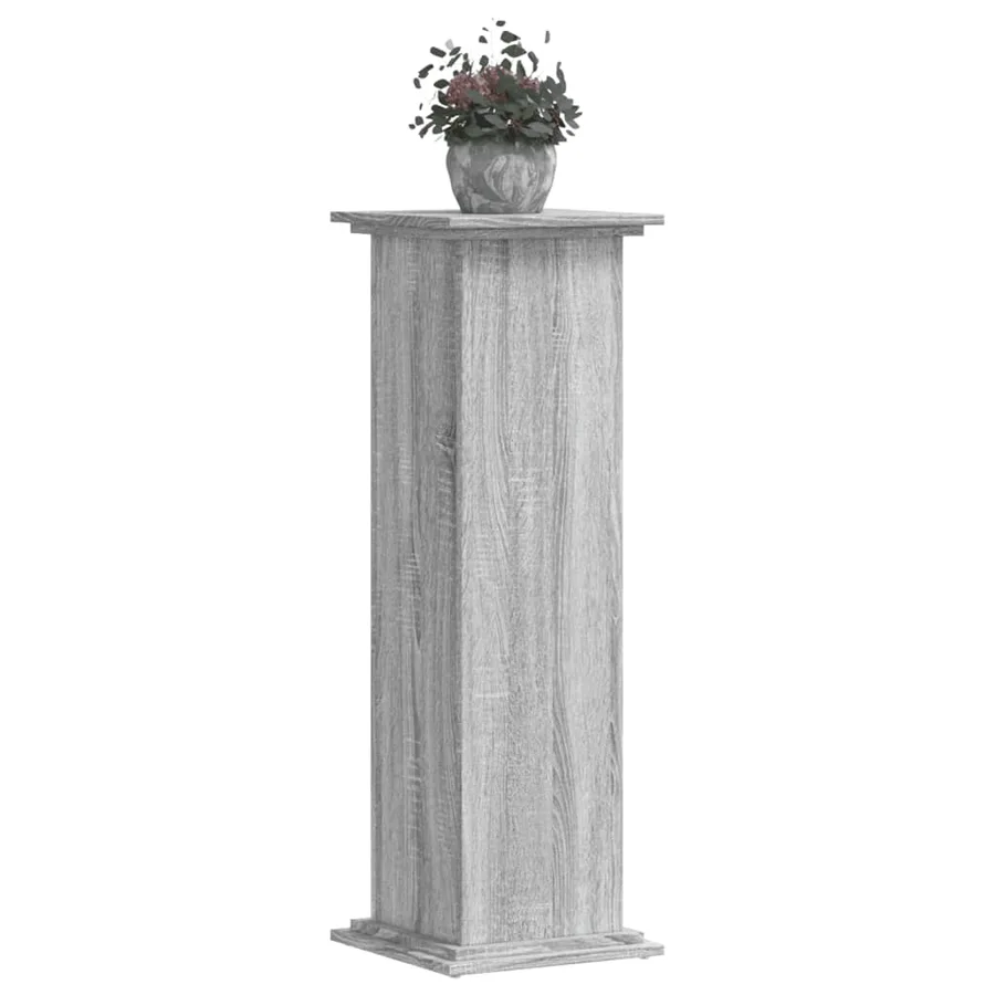 Support pour plantes sonoma gris 33x33x100 cm bois d'ingénierie - 7