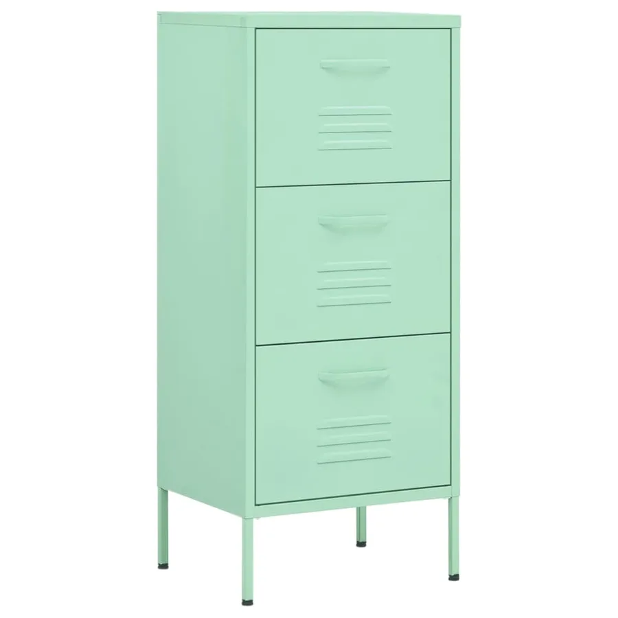 Armoire de rangement Vert menthe 42,5x35x101,5 cm Acier - 2