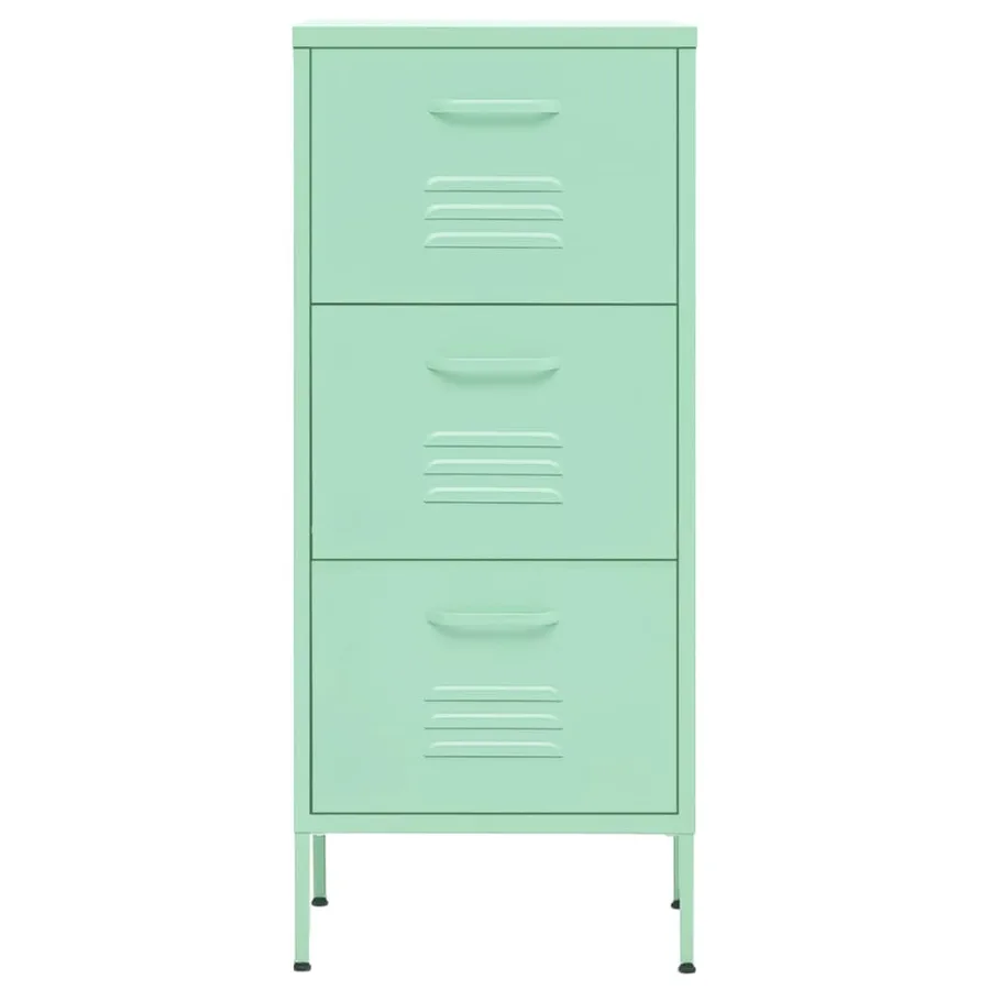 Armoire de rangement Vert menthe 42,5x35x101,5 cm Acier - 3