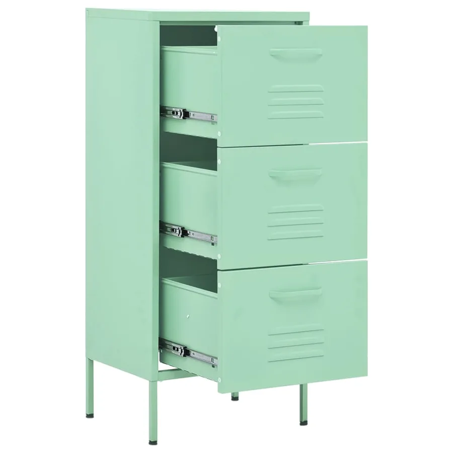 Armoire de rangement Vert menthe 42,5x35x101,5 cm Acier - 6
