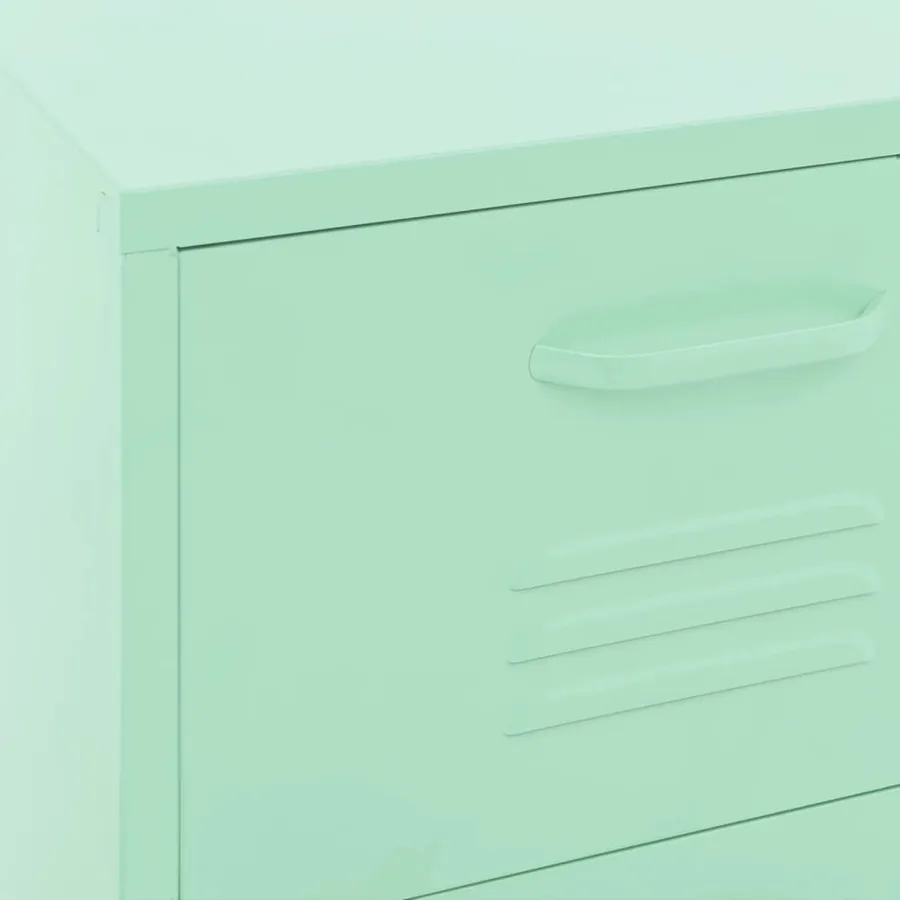 Armoire de rangement Vert menthe 42,5x35x101,5 cm Acier - 8
