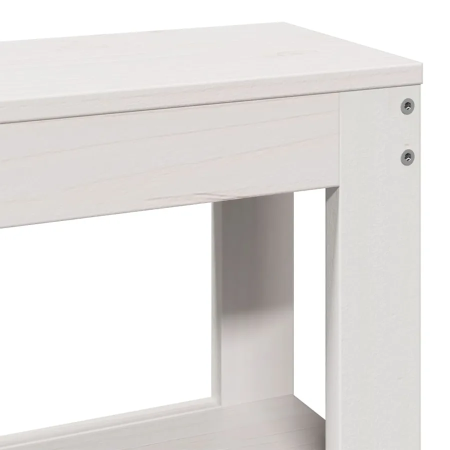 Tête de lit avec étagères blanc 180 cm bois massif de pin - 7