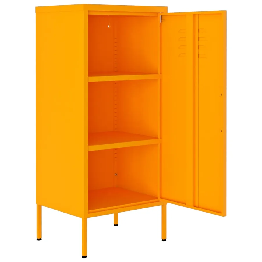 Armoire de rangement Jaune moutarde 42,5x35x101,5 cm Acier - 6