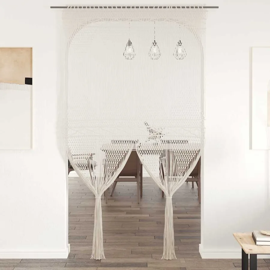 Rideau en macramé 140x240 cm Coton