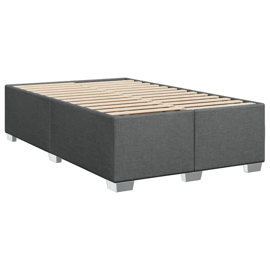 Sommier à lattes de lit avec matelas Gris foncé 120x200cm Tissu - 8