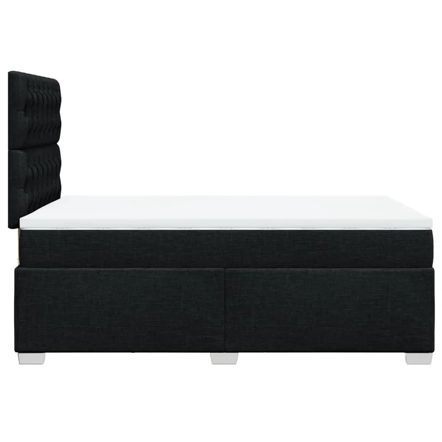 Sommier à lattes de lit avec matelas Noir 120x200 cm Tissu - 9