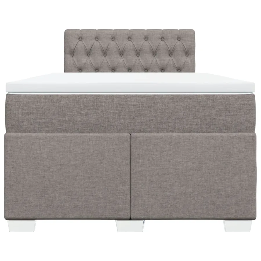 Sommier à lattes de lit avec matelas Taupe 120x200 cm Tissu - 6