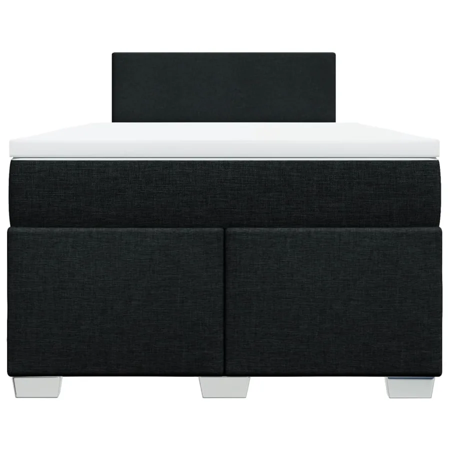 Sommier à lattes de lit avec matelas Noir 120x200 cm Tissu - 4